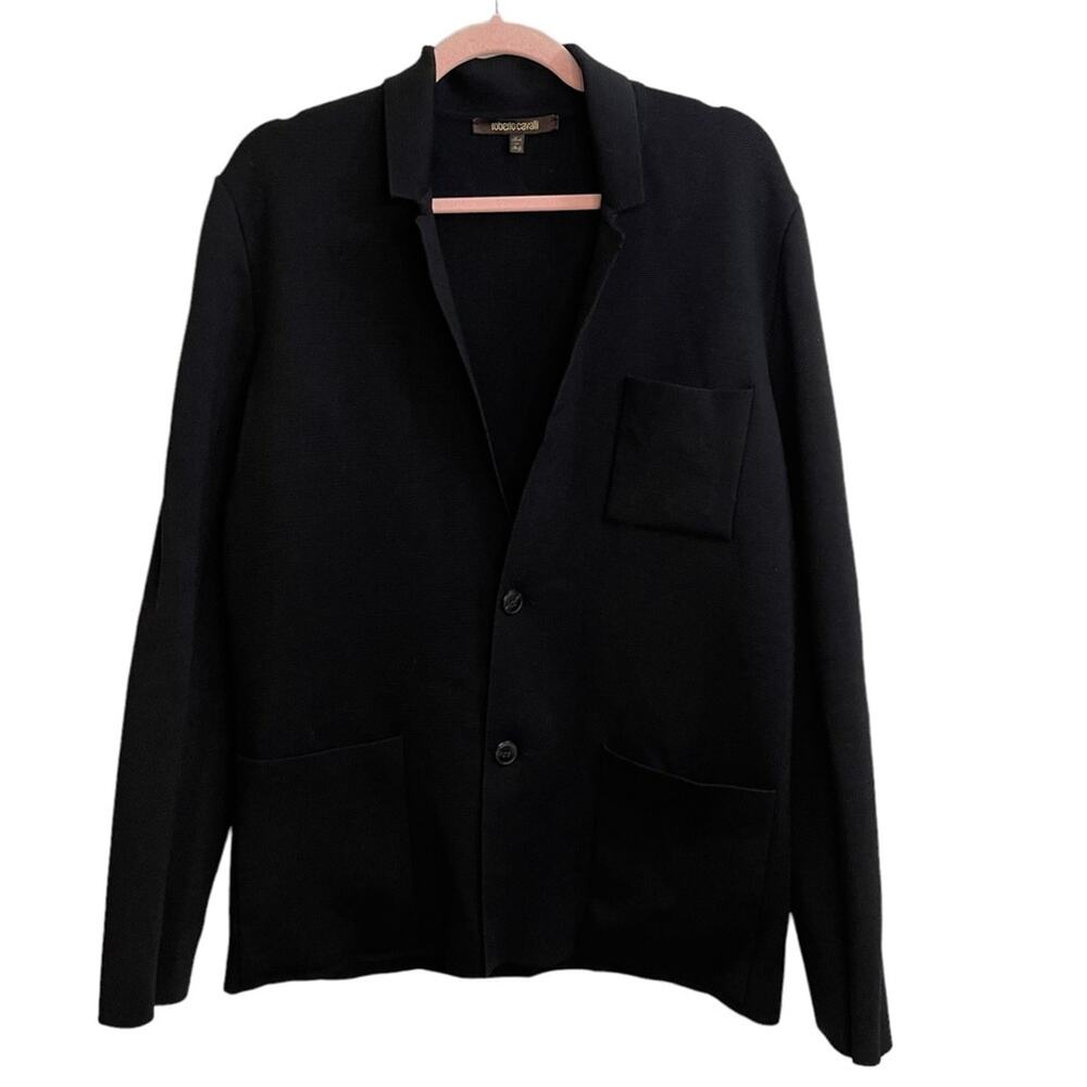 Roberto Cavalli Black Two Button Blazer